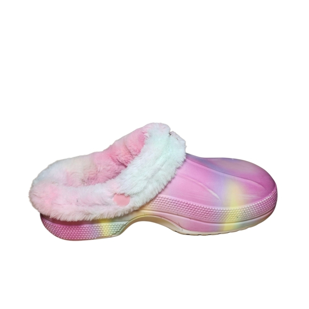 Juicy Couture Kids' Pink Furry Clogs Size 4 - Picture 5 of 10
